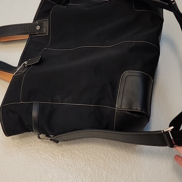 Coach Oversized Leather & Nylon Travel Tote - Picture 4 of 13